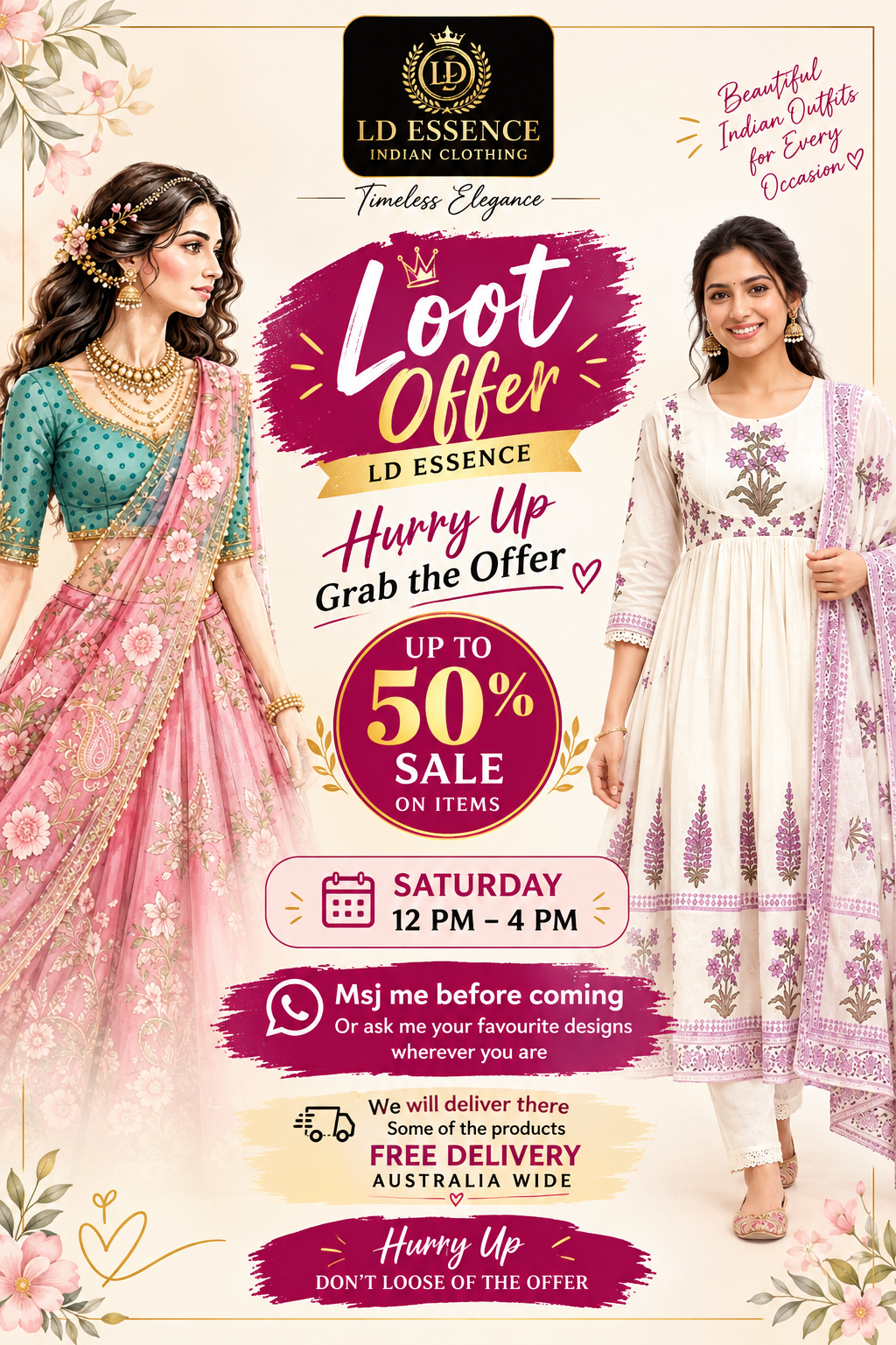 Exclusive Up to 50% Sale on Indian Outfits at LD Essence