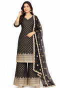3XL/4XL 🌻 Elegant Black and Gold Sharara Suit