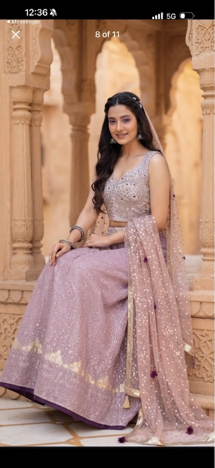 Indo western Lavender Plazo set